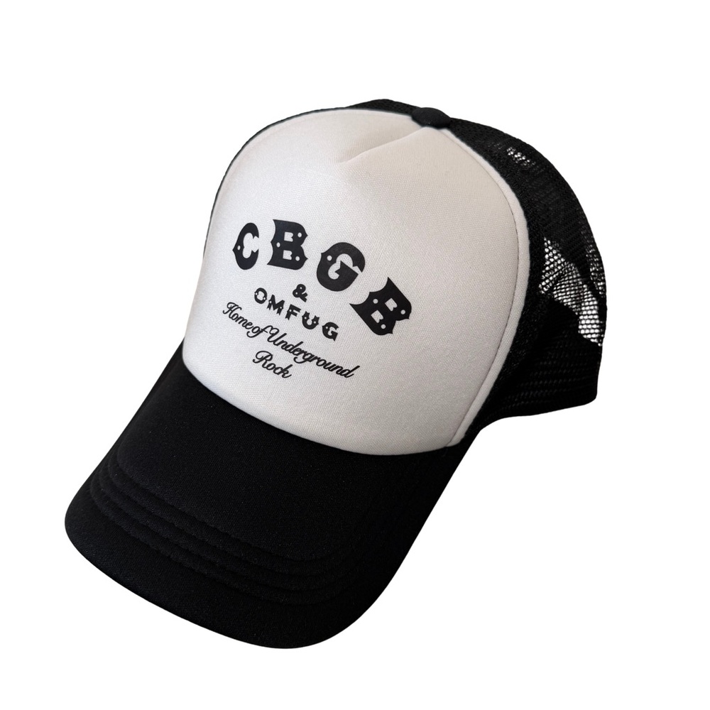 Classic CBGB Black & White Trucker Hat